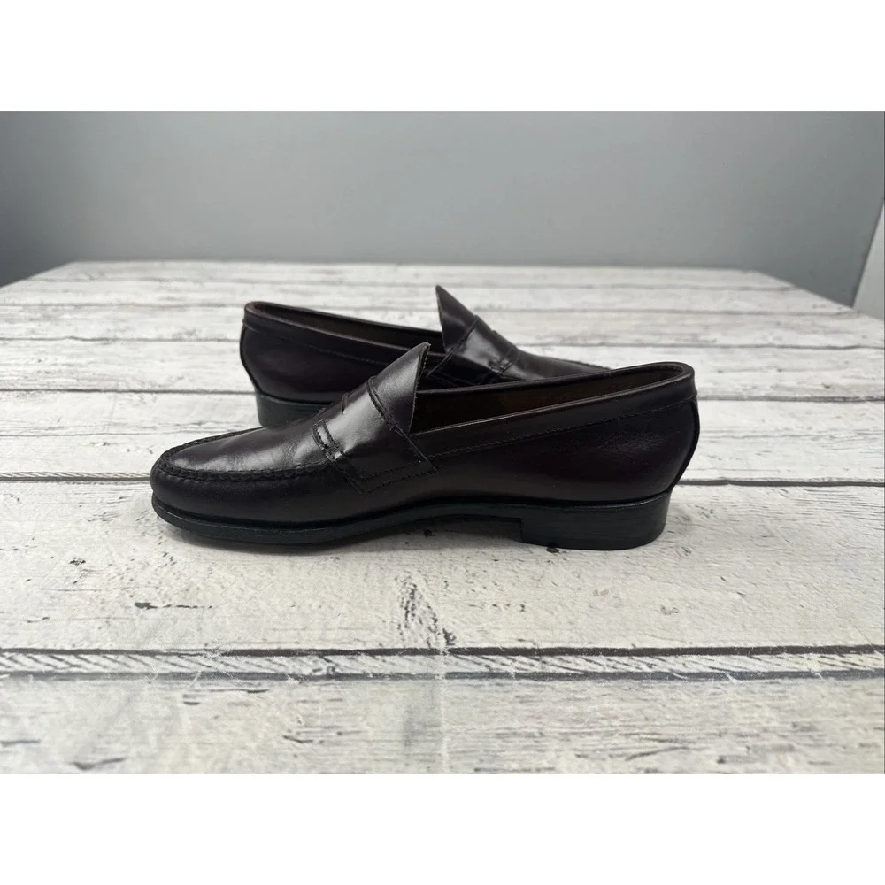 Cole Haan Penny Loafers Dark Maroon/Brown Leather Men's Size 9.5 B